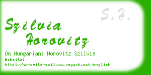 szilvia horovitz business card